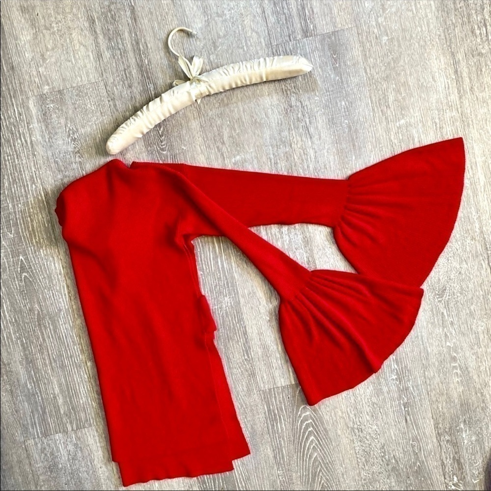 NWT GIANNI BINI red side cut out bell sleeves S - Picture 5 of 9